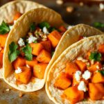 Sheet Pan Sweet Potato-Orange Breakfast Tacos
