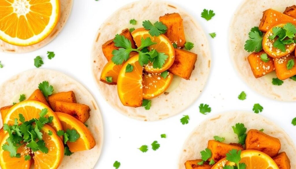 Sheet Pan Sweet Potato-Orange Breakfast Tacos Trend